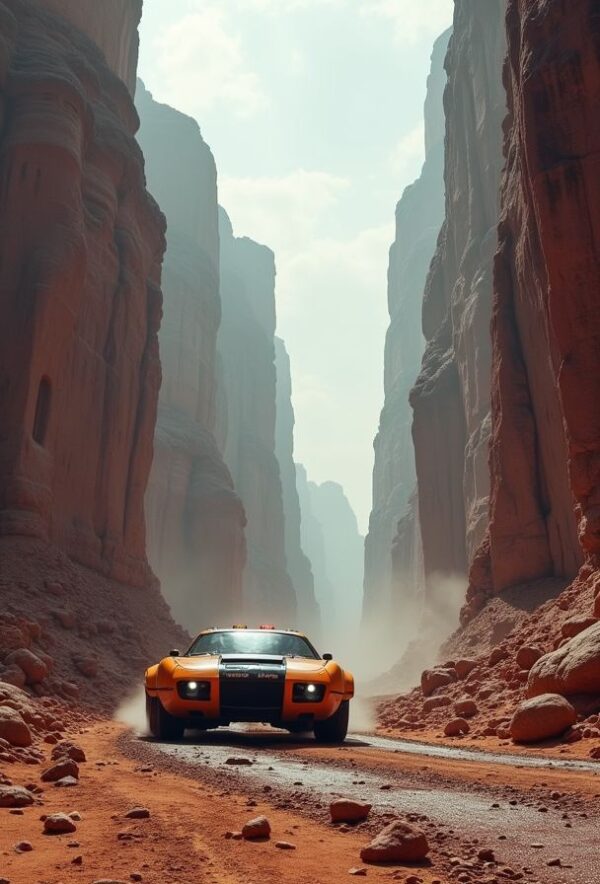 Hovercraft Chase in Red Canyon