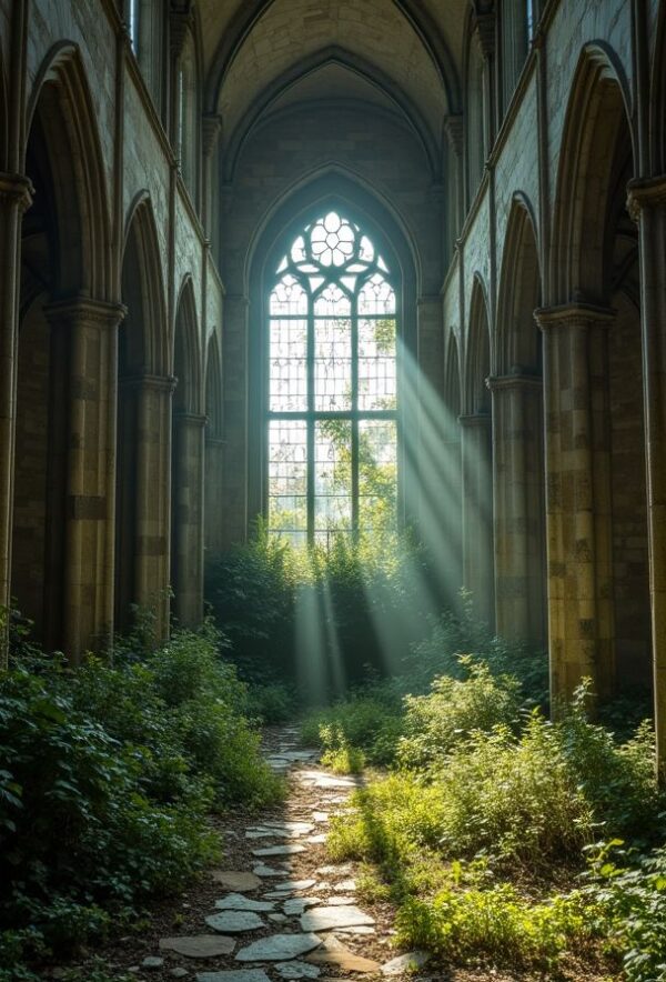 Light Through Stained Glass Ruins