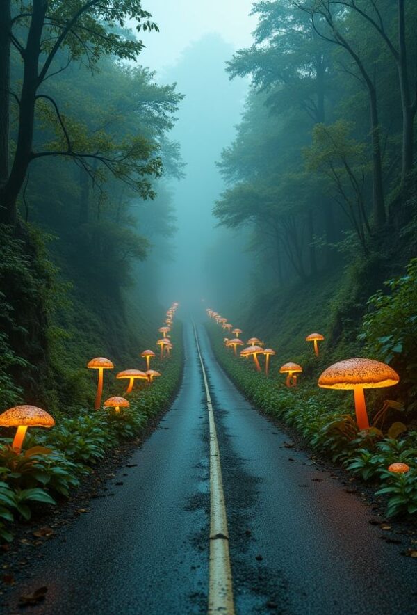 Jungle Bloom on the Ruined Highway