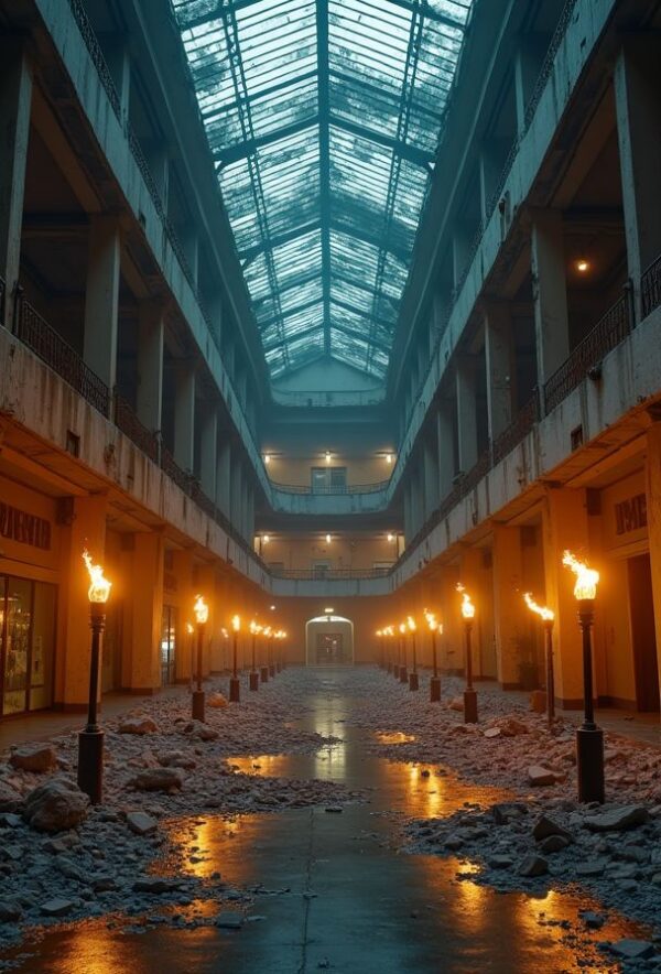 Torchlit Sanctuary of a Lost Mall