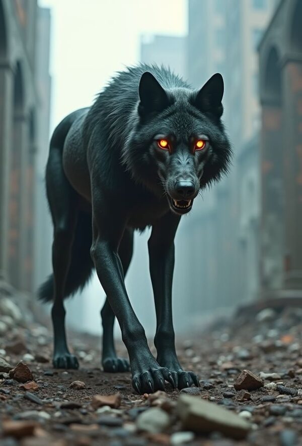 Cyber Wolf of the Ruined Streets