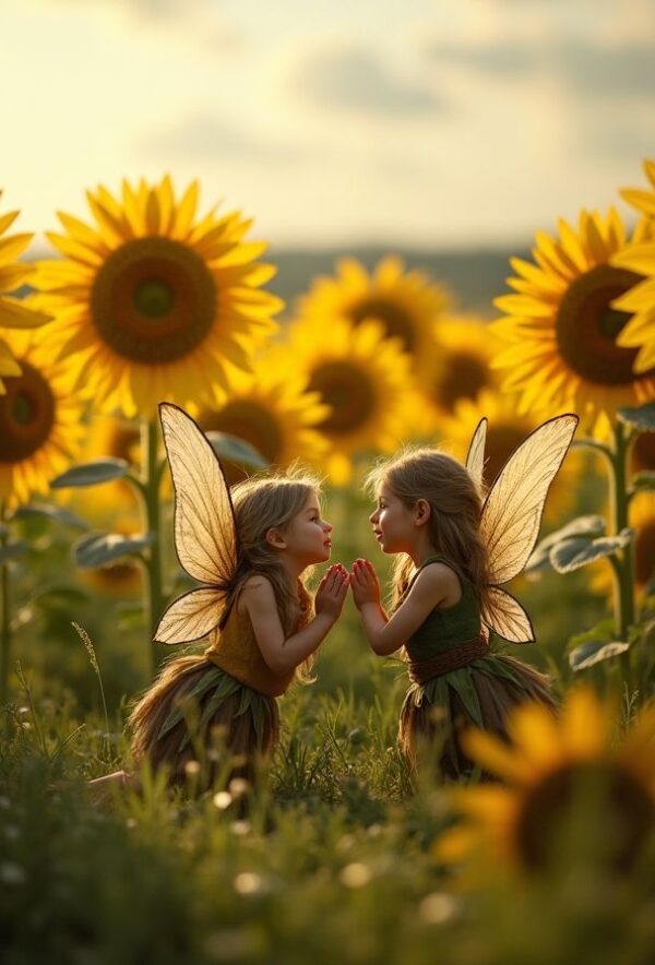 Fairies in the Sunflower Field