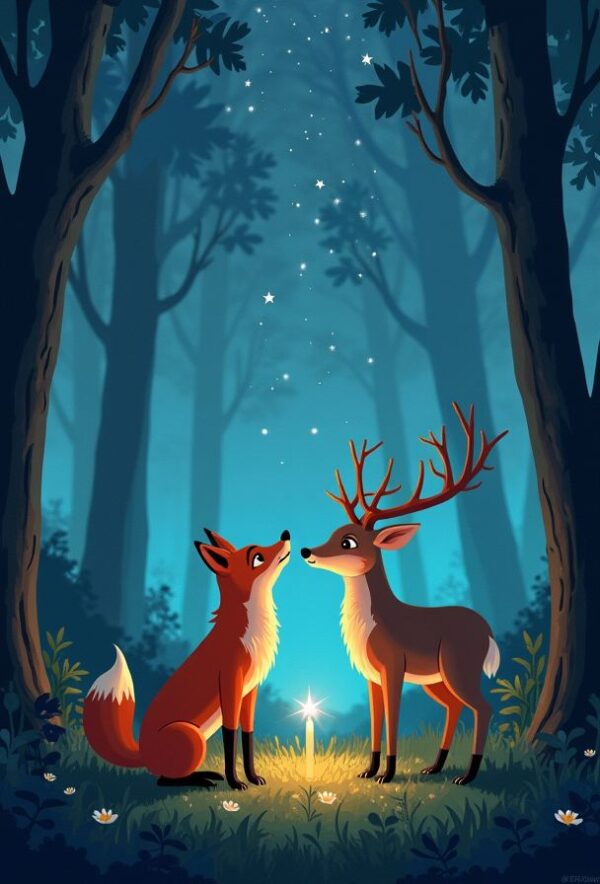 Fox and Deer Stargazing Night