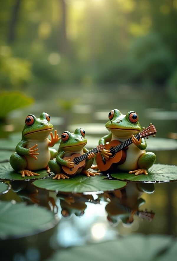 Frog Symphony on Lily Pads