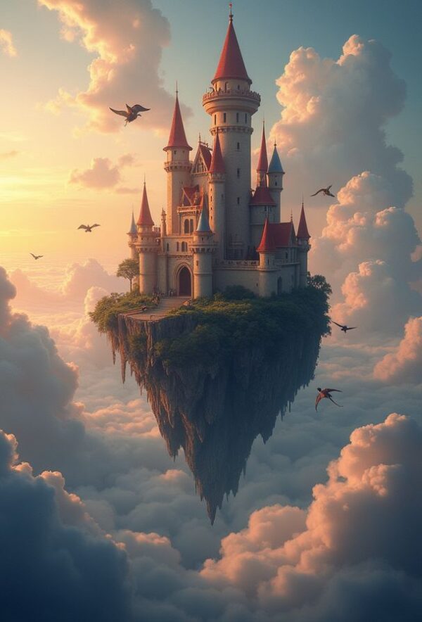 Floating Castle of Glowing Clouds