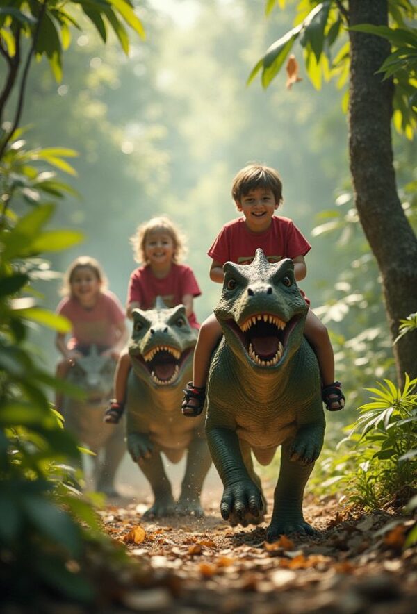 Dinosaur Ride Through Sparkling Jungle