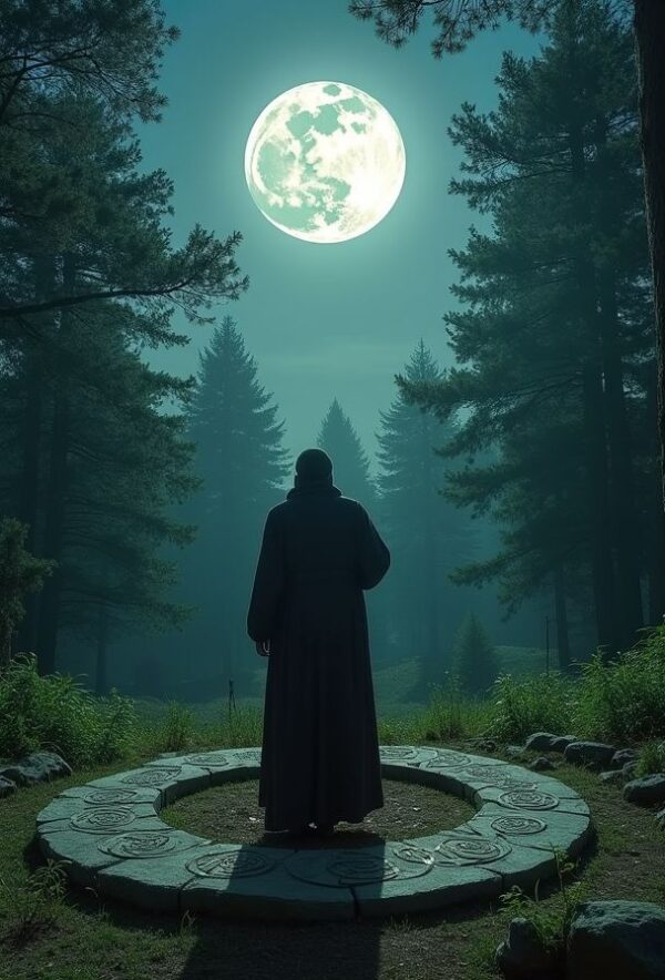 The Moonlit Circle of the Celtic Druid