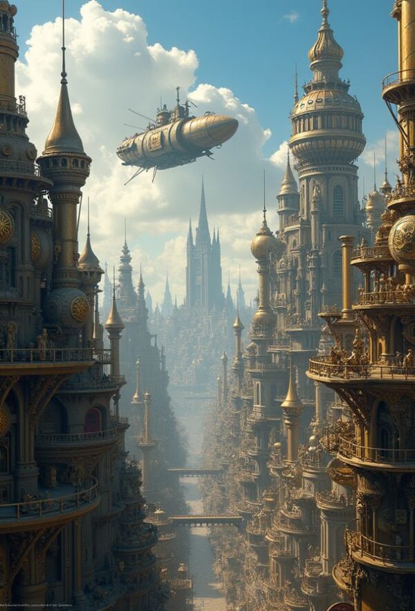 Clockwork Dreams in a Steampunk City