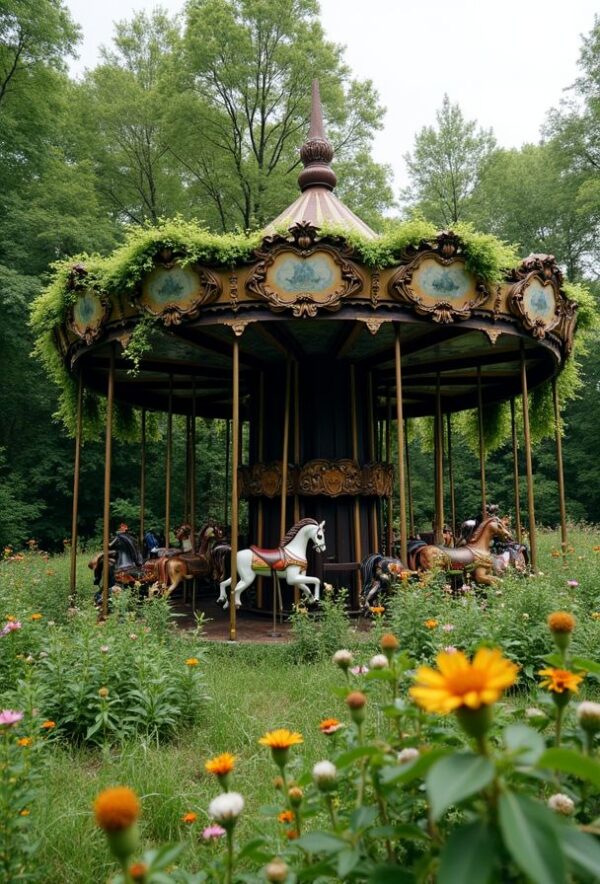 Ivy-Clad Carousel of Memories