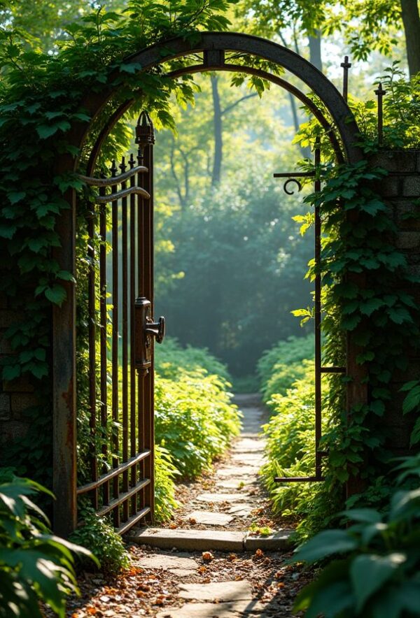 Sunlight Through the Rusted Gate