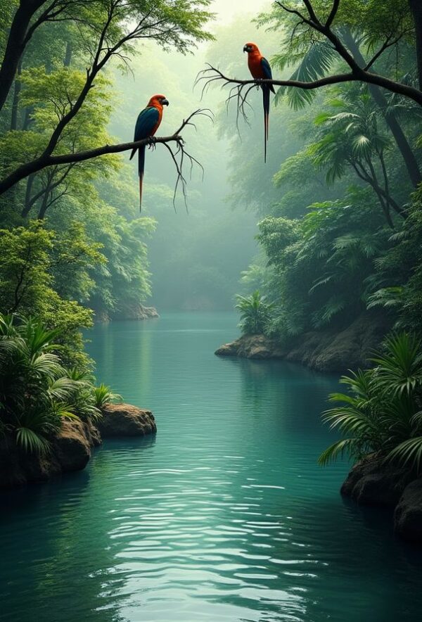 Jungle River of Birds and Dreams