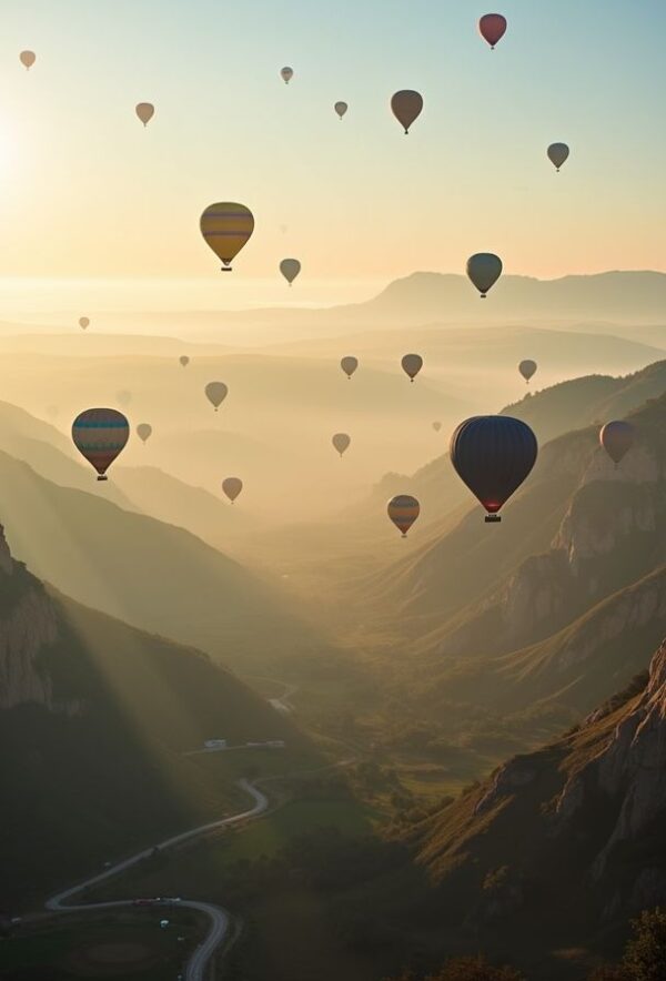 Balloons Over the Misty Valley