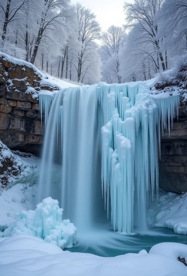 Frozen Falls of Winter’s Majesty