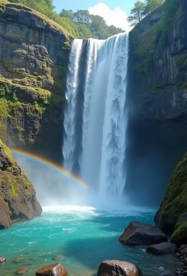 Waterfall's Rainbow in Crystal Mist