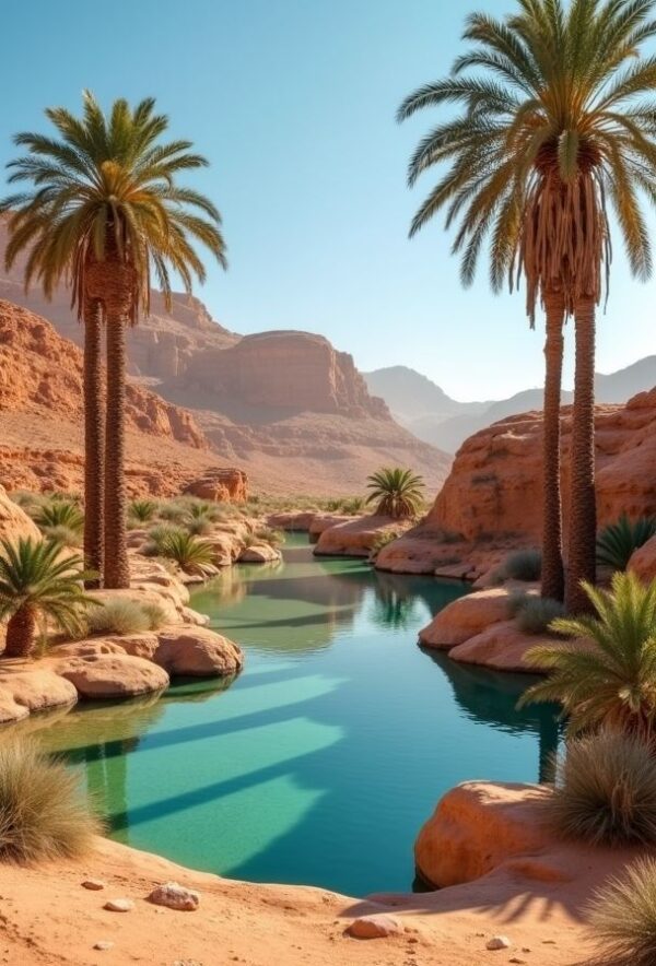 Oasis Dreams in the Desert Stillness