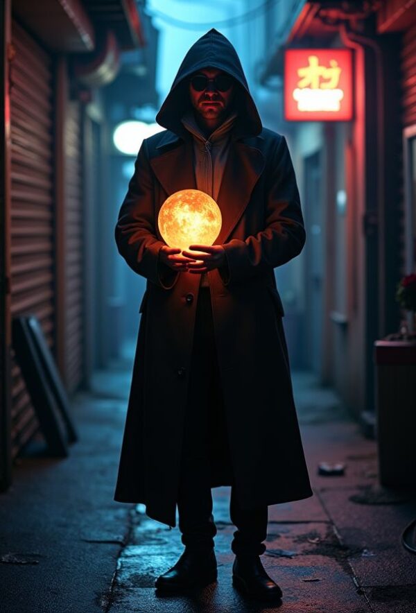 The Orb Keeper of Neon Shadows