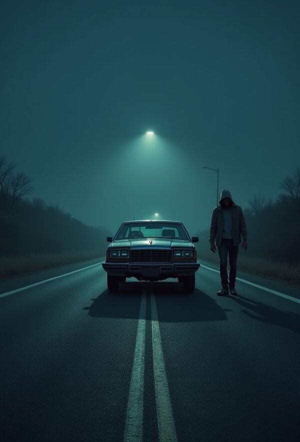 Ghostly Hitchhiker on the Midnight Road