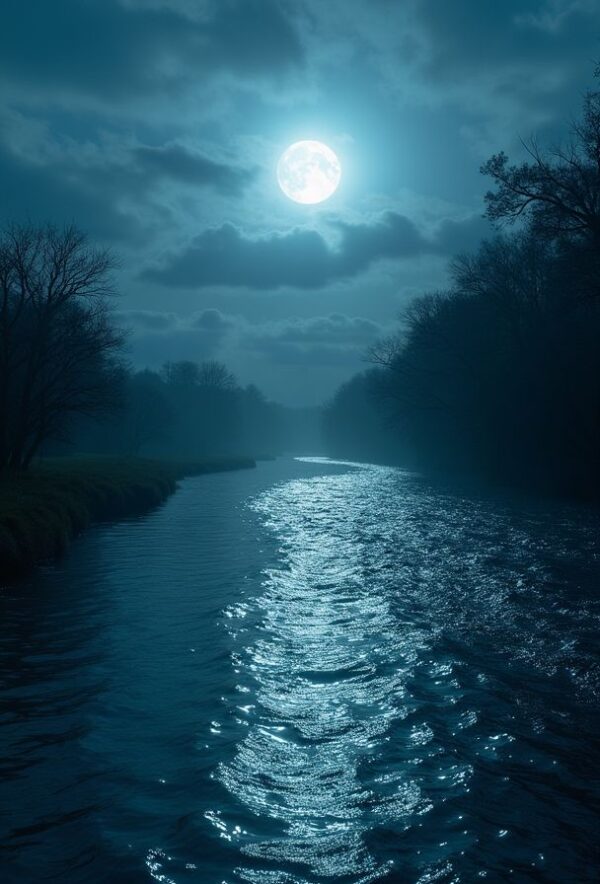 The Ink River’s Moonlit Song