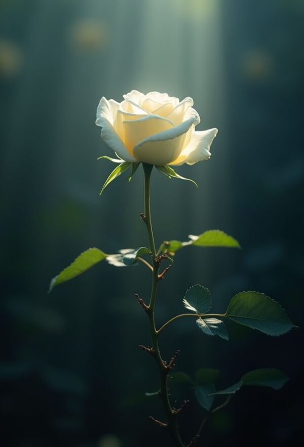 A White Rose in Dark Thorns