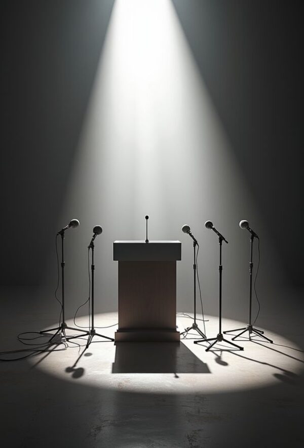 Silent Podium of Truth | Political Speeches