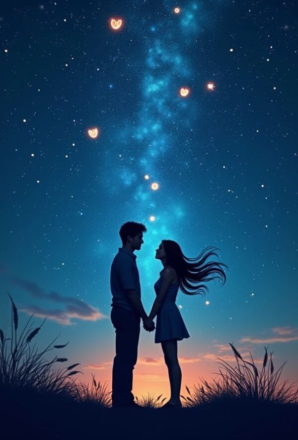 Celestial Bond Under a Starry Sky