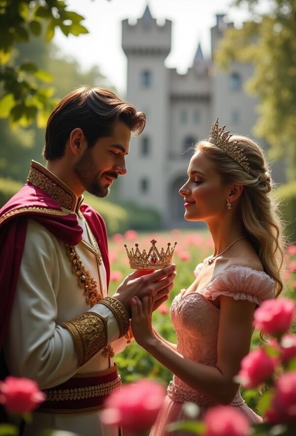 Roses and Tiaras in the Castle Garden