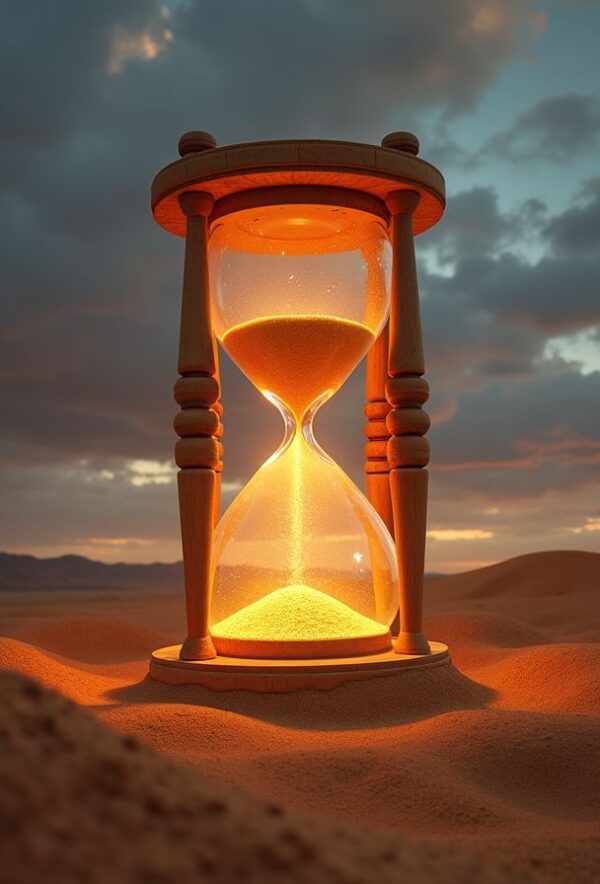 Hourglass Sand Falling to the Heavens