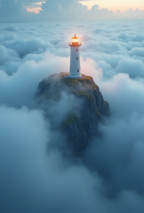 Lighthouse of Clouds and Floating Isles