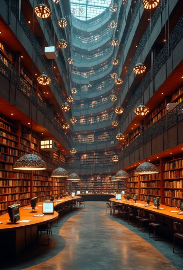 The Infinite Shelves of the Glowing Library