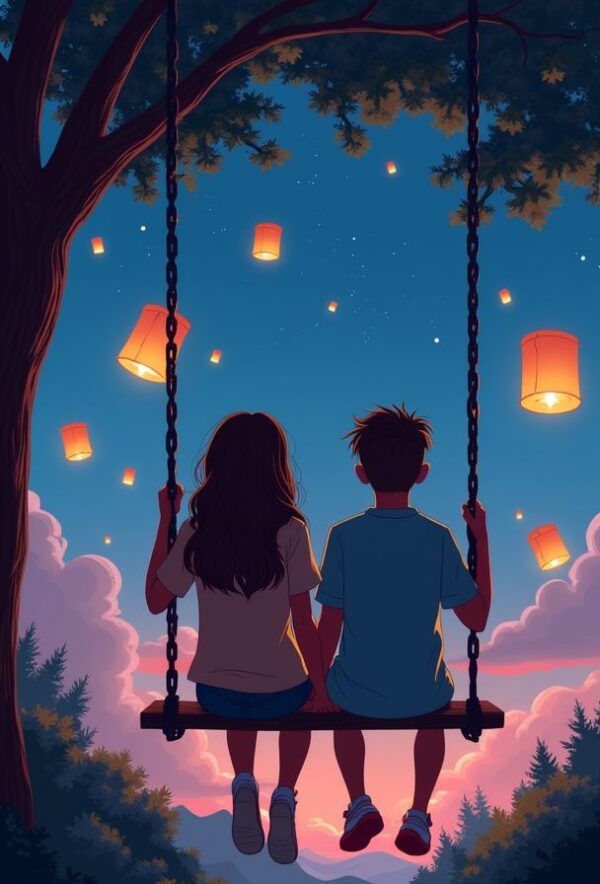 Twilight Lanterns and the Tree Swing