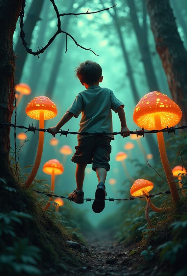 Forbidden Zone of Glowing Mushrooms