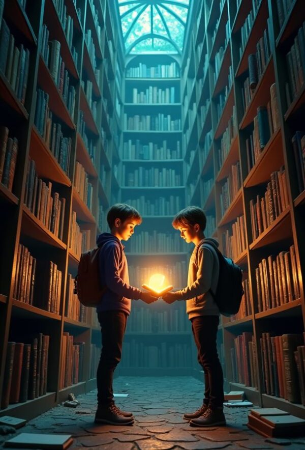 Labyrinth of Books and the Glowing Tome