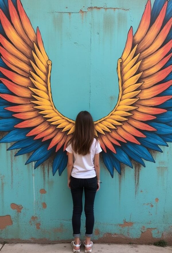 Determination Before the Mural Wings