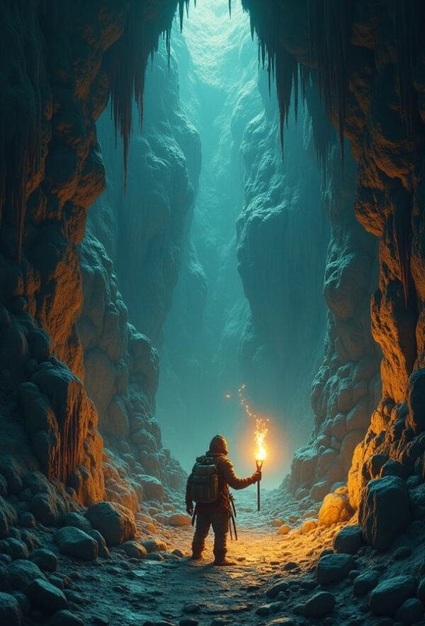 Torchlight in the Ancient Caves