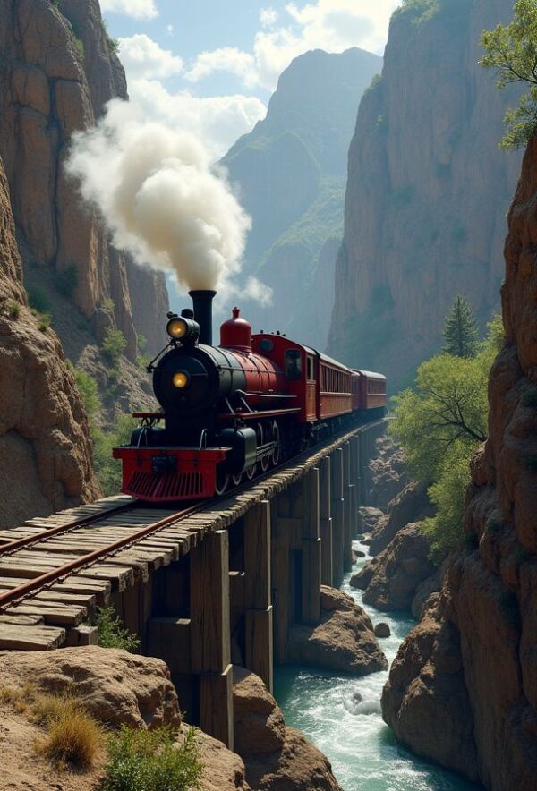 Steam Train Through the Canyon